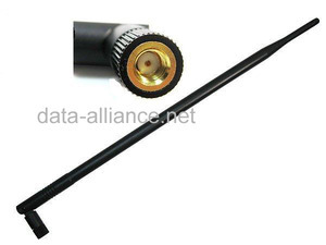 Antenna 12dBi omni w/ RP-SMA connector:  Fits Alfa & many other USB WiFi adapters