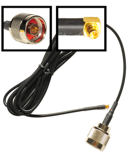 Antenna Cable:  MMCX (Ubiquiti card jack) to N-male - 2-meter "pigtail"