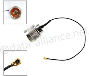 Antenna cable:  N-male to H.FL - To attach antenna to internal wireless card (mini PCI card)