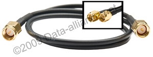 Antenna cable: SMA male to SMA male: 46-centimeter (18-inch)