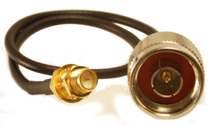 Antenna cable: RP-SMA-female -> 10-inch cable -> N-male