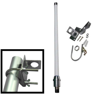 Antenna: 4.3 - 5.35 GHz 9dBi Omni; Mounts: pole, wall. N-f connector