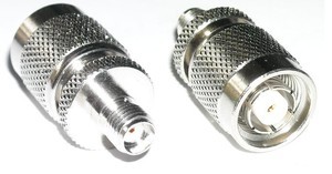 Adapter: SMA-female (jack) to RP-TNC-male (plug)