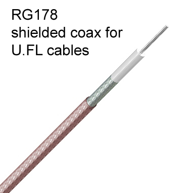 RG178 Shielded Low-Loss Coax for U.FL Cables